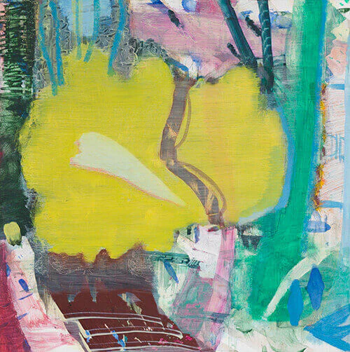 Julian Hatton, Tart, 2016-17, oil and mixed media on panel, 10 x 10 inches (courtesy of Elizabeth Harris Gallery)