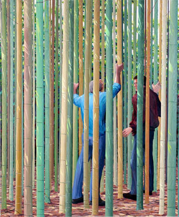 Maud Gatewood, In Timber Bamboo, 2000, acrylic on canvas (Weaver Foundation, collection of UNCG Artists)