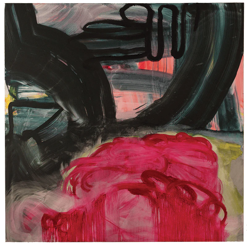 Fran O’Neill, don’t back down, 66 x 66 inches, oil on canvas, 2015 (courtesy of the artist)