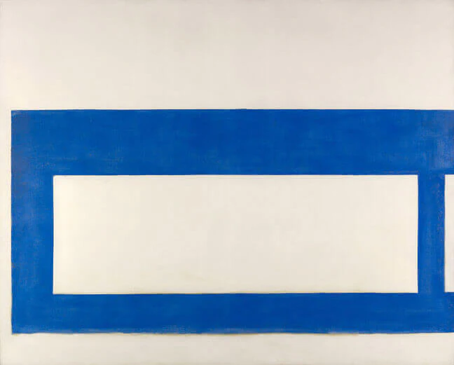 Perle Fine, Cool Series, No. 34, Ensign, ca. 1961-1963, oil on canvas, 68 x 84 inches (courtesy Spanierman Modern)