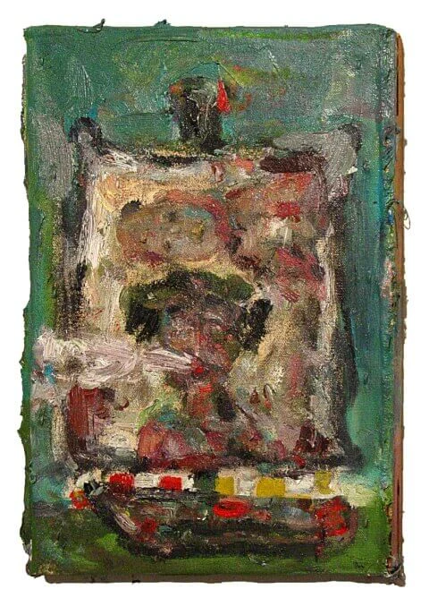 Farrell Brickhouse, Mast I- Wind for the Sail Solid Air, 2012, oil on canvas, approx. 12 x 8 inches (courtesy of the artist)