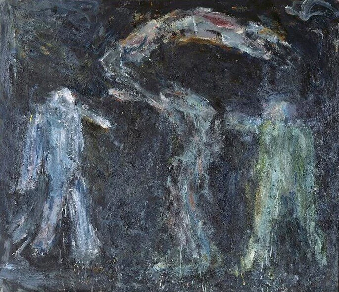 Milton Resnick, A Serpent on the Scene, 1992, oil on canvas 93 * x 104 inches (© Estate of Milton Resnick)