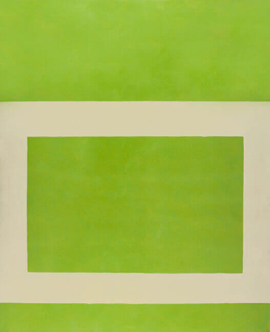 Perle Fine, Cool Series, No. 80, Impatient Spring, ca. 1961-1963, oil on canvas, 84 x 68 inches (courtesy Spanierman Modern)