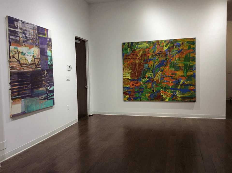Installation View: Eating Painting (left to right: Russell Roberts, James Biederman)