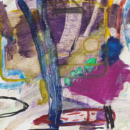Julian Hatton, Sanctuary, 2016-17, oil and mixed media on panel, 10 x 10 inches (courtesy of Elizabeth Harris Gallery)