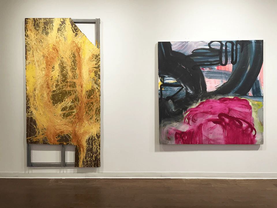 Installation View: Eating Painting (left to right: Ben La Rocco, Fran O'Neill)