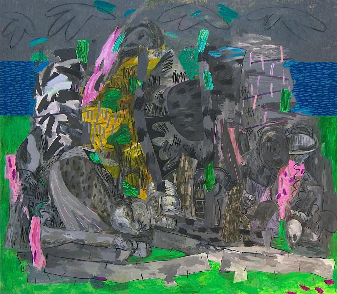 Alfredo Gisholt, Los ríos acuden, oil on canvas, 84 x 96 inches, 2014 (courtesy of the artist)