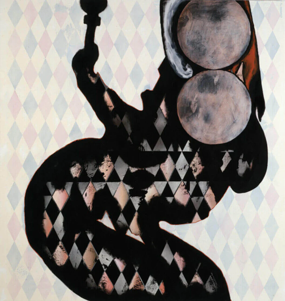 Charline Von Heyl, Woman #2, 2009, acrylic, oil and charcoal on linen, 82 × 78 inches (courtesy of the artist)