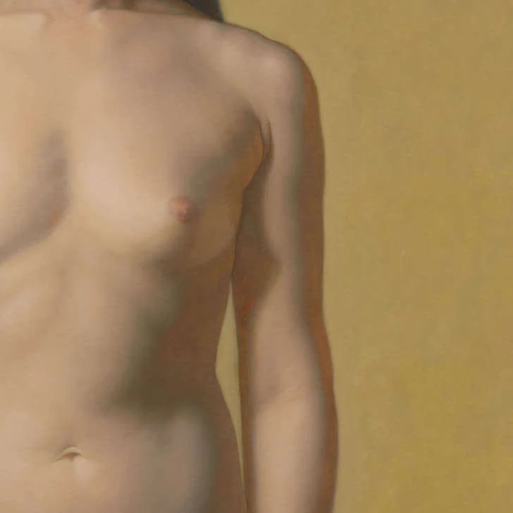 (detail) Kurt Kauper, Woman #3, 2017, oil on Dibond , 88 x 58 inches (photo: Matt Kroening, courtesy of Almine Rech)