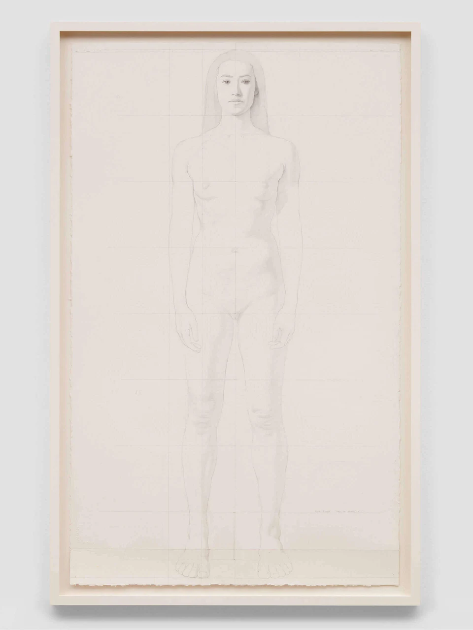 Kurt Kauper, Study for Woman 3, 2017, graphite on paper , 45 3/4 x 29 inches (photo: Matt Kroening, courtesy of Almine Rech)