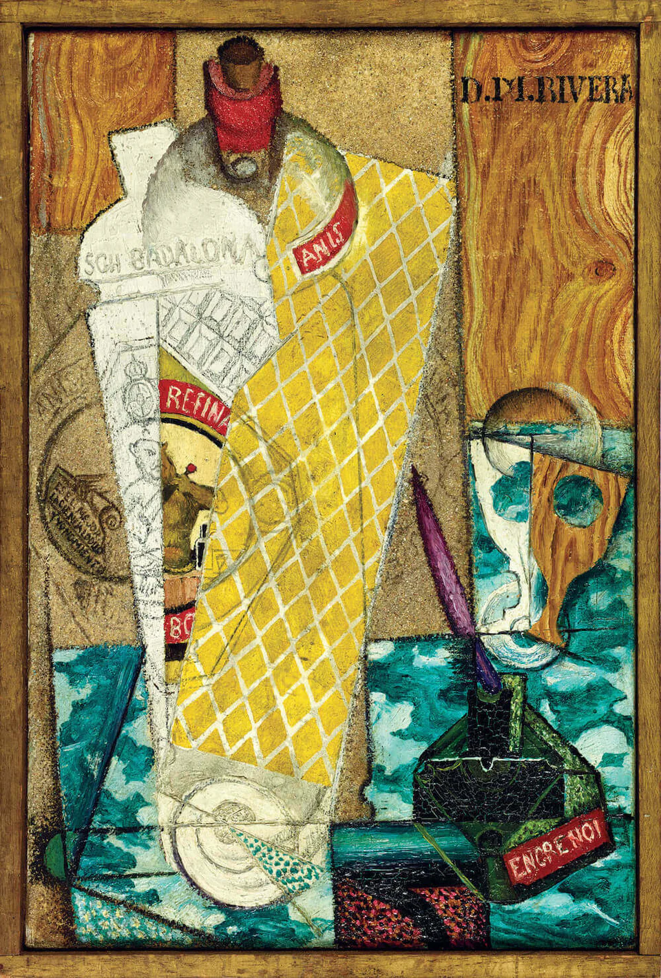 Diego Rivera, Cubist Composition (Still Life With Bottle of Anis and Inkwell) (Marc Domage / FABA)