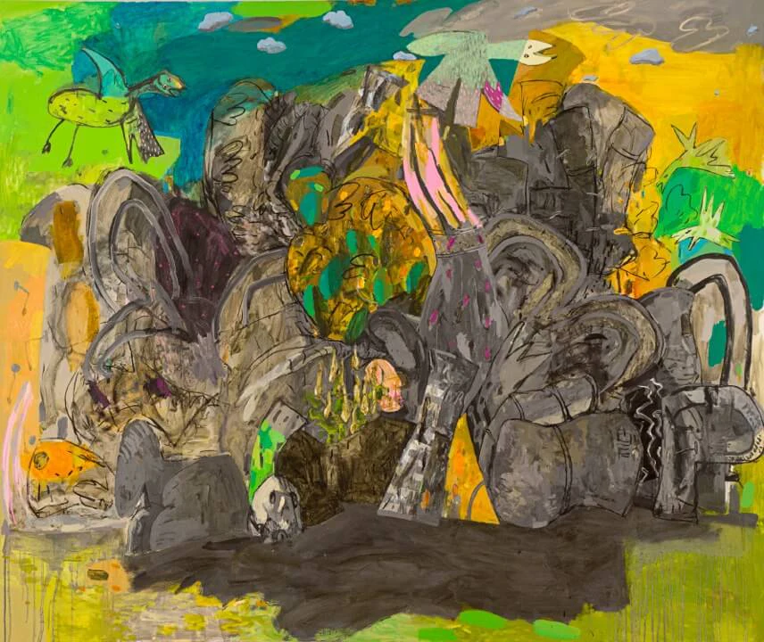 Alfredo Gisholt, Vienen los pajaros, oil on canvas, 72 x 84 inches, 2013 (courtesy of the artist)