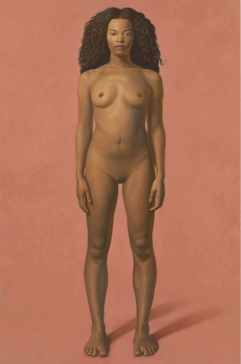 Kurt Kauper, Woman #4, 2017, oil on Dibond , 88 x 58 inches (photo: Matt Kroening, courtesy of Almine Rech)