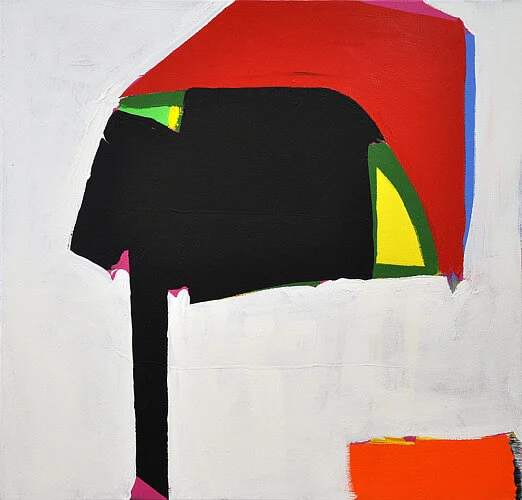 Paul Behnke, Robert Taylor's Helmet, 2013, acrylic on canvas, 48 x 50 inches (courtesy of Kathryn Markel Fine Arts)