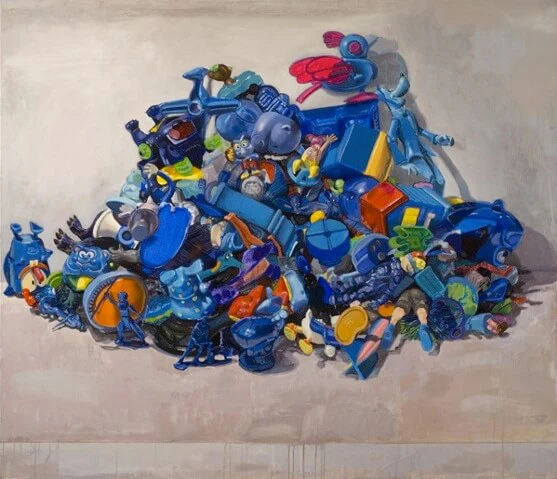 Megan Marlatt, Lost Cerulean Toy Mountain, 2009, acrylic and oil on linen, 42 x 48 inches (courtesy of the artist)