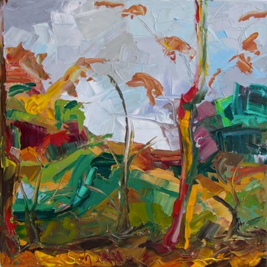 Megan Schaffer, Rock Quarry Road, oil on canvas, 20 x 20 inches (courtesy of the artist)