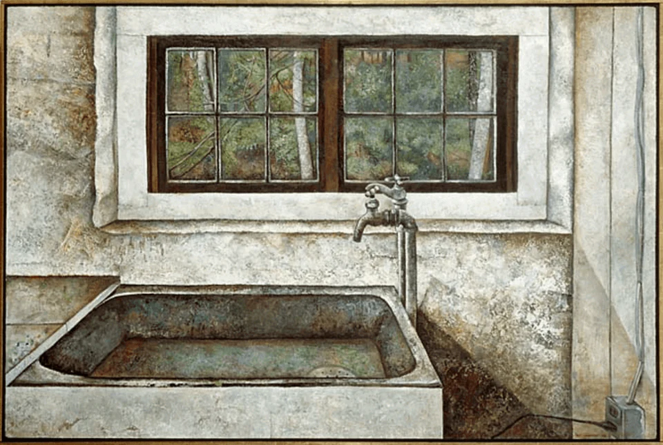 Simon Dinnerstein, Alexander Studio, oil on wood panel, 1979 (courtesy of the artist)