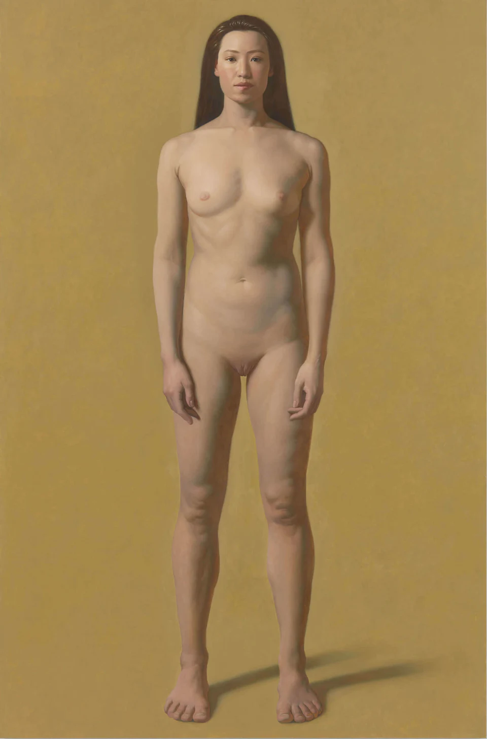 Kurt Kauper, Woman #3, 2017, oil on Dibond , 88 x 58 inches (photo: Matt Kroening, courtesy of Almine Rech)