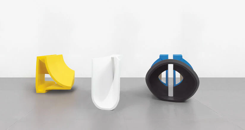 George Sugarman, Yellow to White to Blue and Black, 1966-1967, acrylic on wood (courtesy of Garth Gree