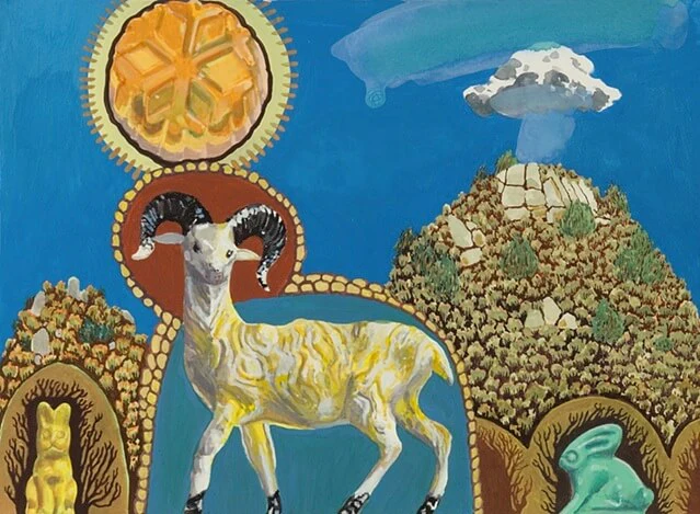 Megan Marlatt, Wyoming Sagebrush Mountain, 2012, goauche on paper, 15 x 11 inches (courtesy of the artist)