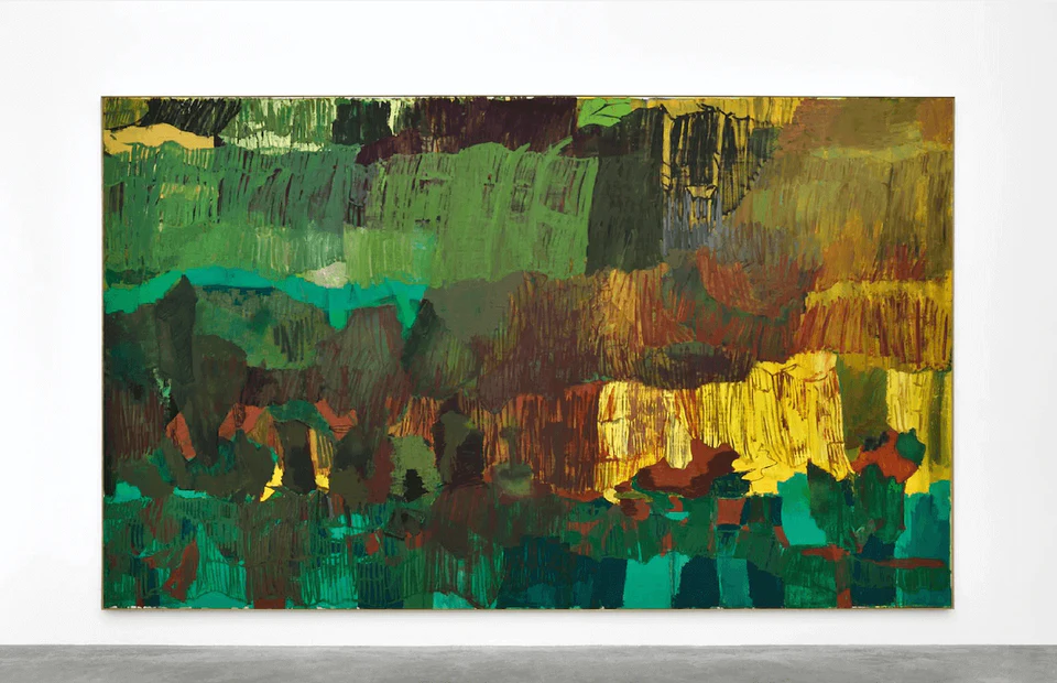Per Kirkeby, Untitled, 1998, oil on canvas, 300 x 500 cm (courtesy of Almine Rech Gallery) 118 1/8 x 196 7/8 inches