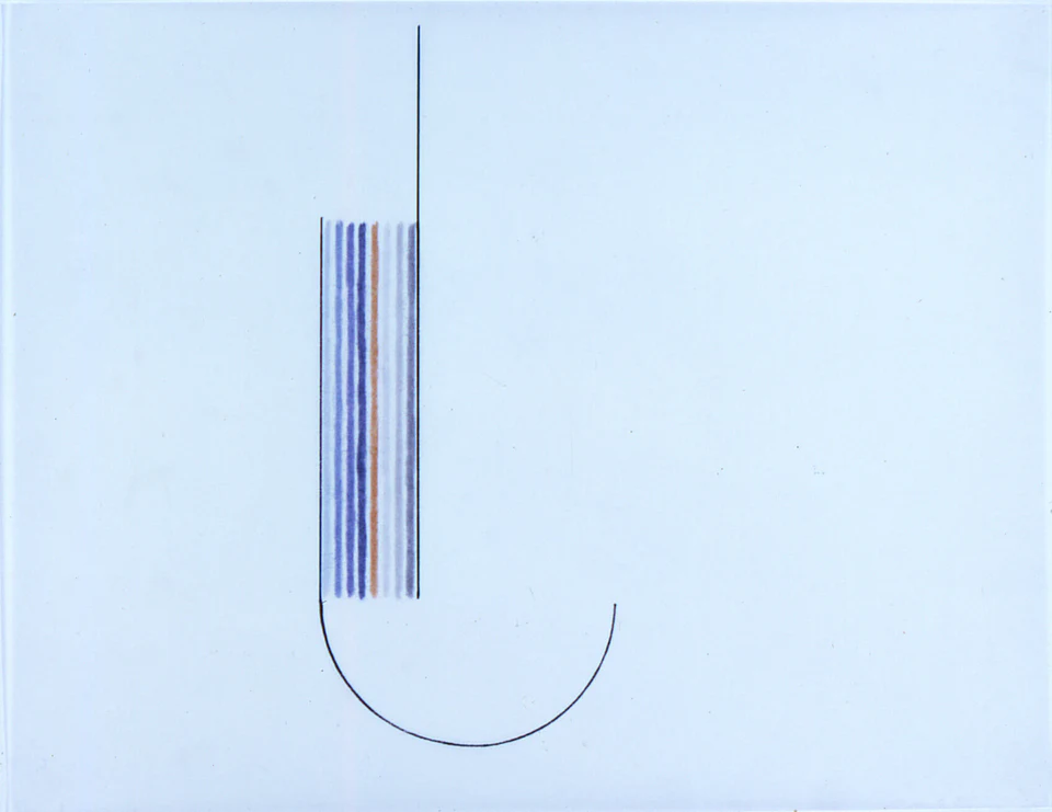 Dana Gordon, 1968, pastel pencil and ink on translucent vellum, 9 x 12 inches (courtesy of the artist)