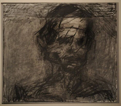 Frank Auerbach, David Landau, charcoal on paper, 568 x 762 mm, 1984-85 (courtesy of the Israel Museum)