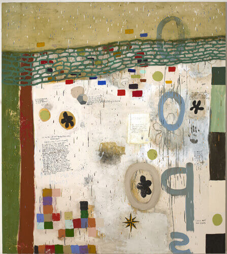 Squeak Carnwath, Beautiful Ugly, 2008, oil and alkyd on canvas over panel, 90 x 80 inches