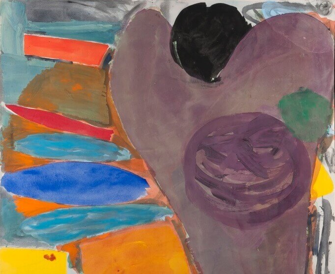 Mali Morris, Purple Heart, 1979, acrylic on canvas, 167 x 165.5 cm (courtesy of The Piper Gallery)