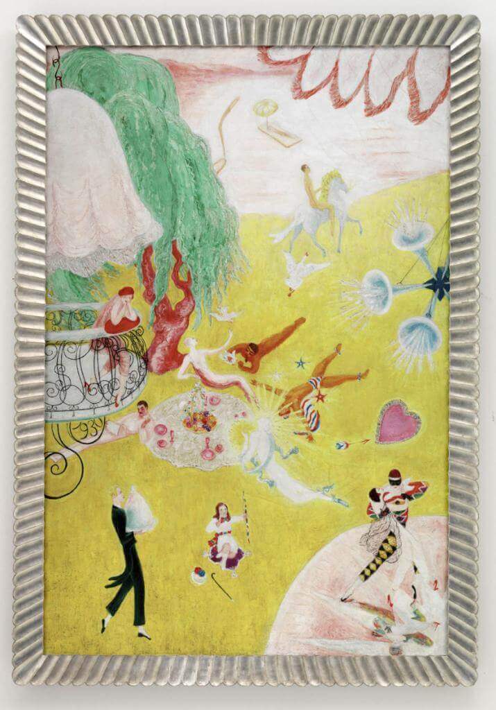 Florine Stettheimer, Love Flight of a Pink Candy Heart, 1930 (courtesy the Detroit Institute of Arts)