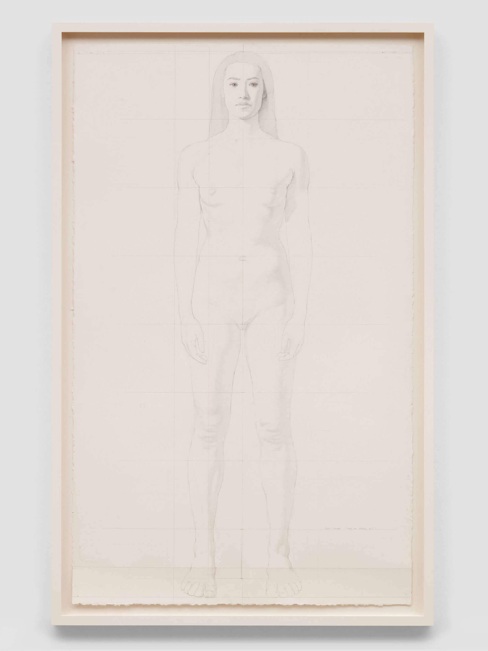 Kurt Kauper, Study for Woman 3, 2017, graphite on paper , 45 3/4 x 29 inches (photo: Matt Kroening, courtesy of Almine Rech) 