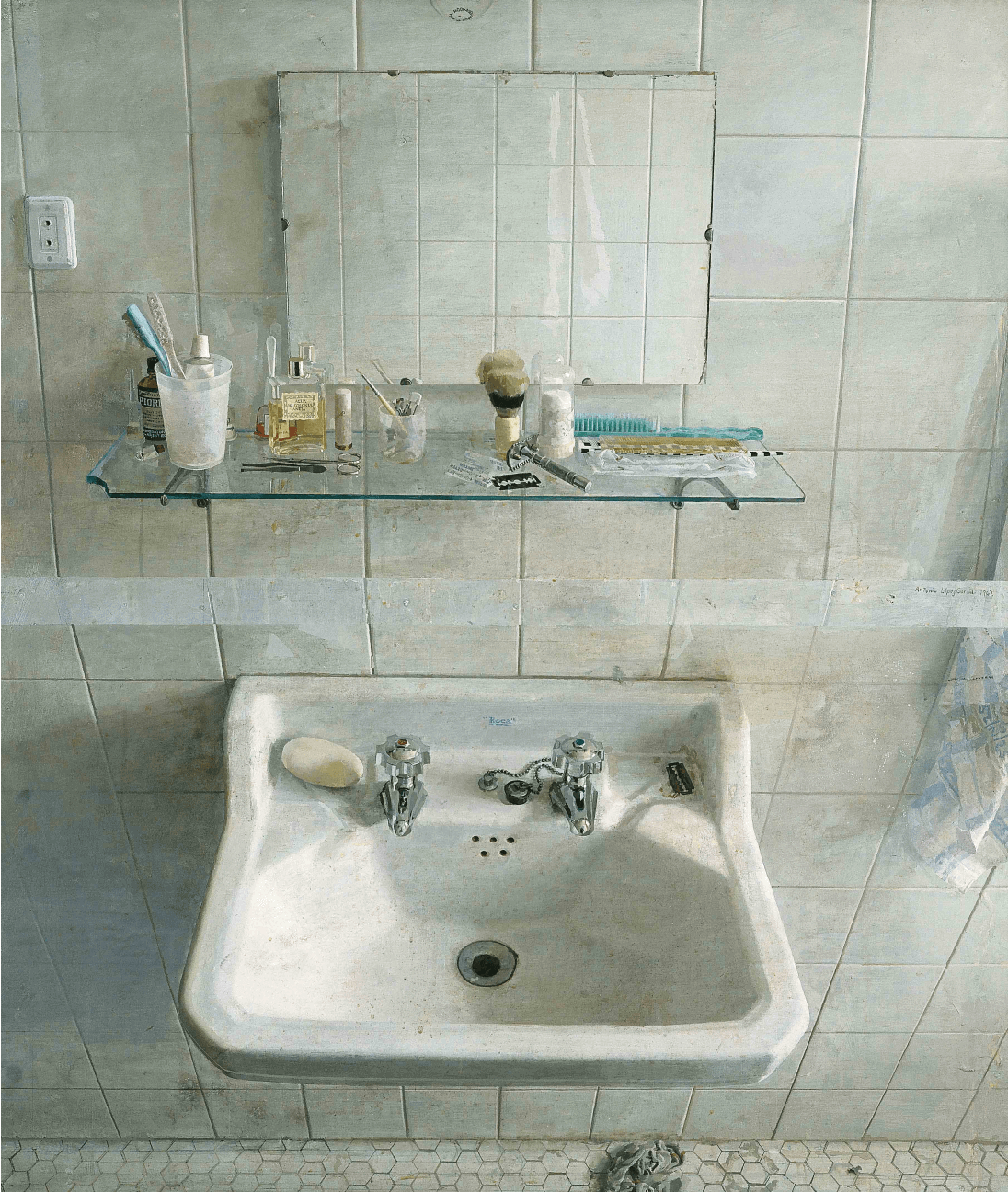 Antonio Lopez Garcia, Sink and Mirror, oil on wood, 1967 (Museum of Fine Arts, Boston)
