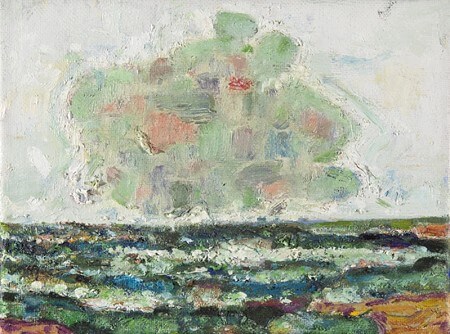 Bernard Chaet, Green Cloud, 2005-06, oil on canvas, 9 in x 12 inches (courtesy of LewAllen Galleries)