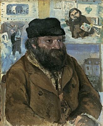 Camille Pissarro, Portrait of Cézanne, 1874, oil on canvas, 28 3/4 x 23 5/8 inches (collection of Laurence Graff)