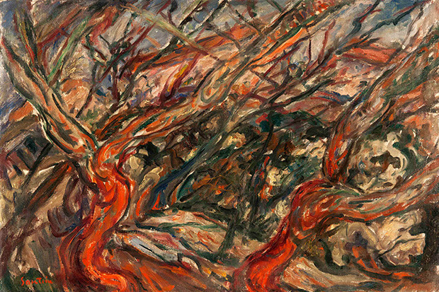Chaim Soutine, Landscape at Céret, With Red Trees, ca. 1919 (Private collection)