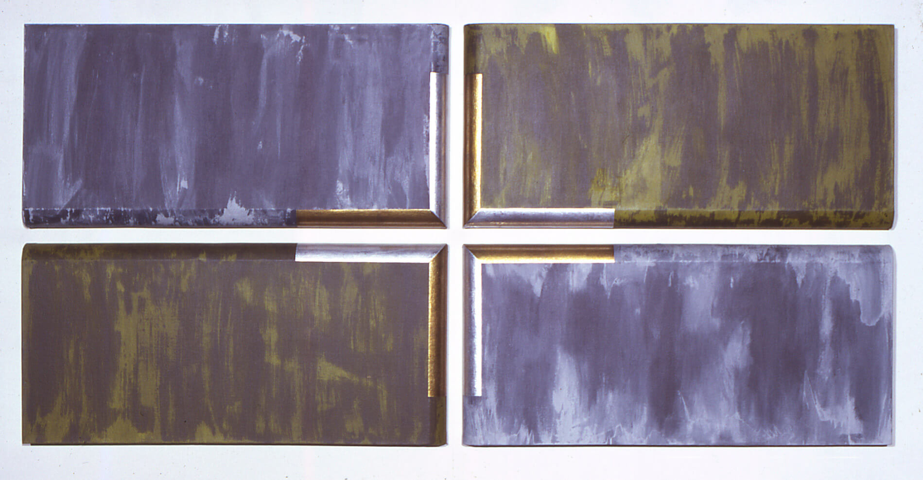 Dana Gordon, 1969-70, untitled, 29 x 61 inches, acrylic on canvas (4 panels) (courtesy of the artist)