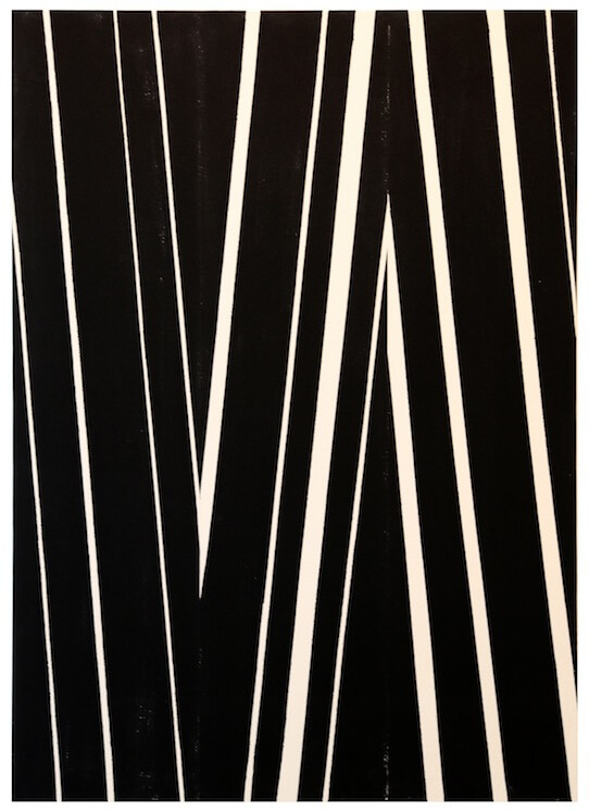 David Rhodes, Untitled, 2013, acrylic on raw canvas, 42 x 30 inches (courtesy of