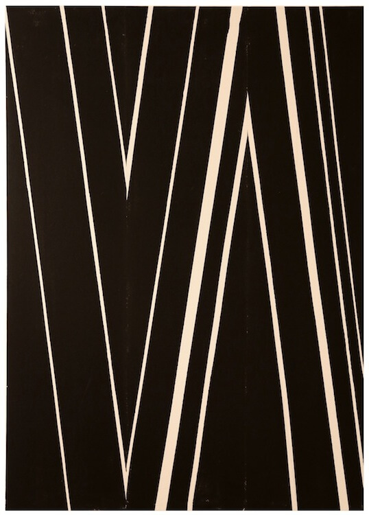 David Rhodes, Untitled, 2013, acrylic on raw canvas, 42 x 30 inches (courtesy of Hionas Gallery)