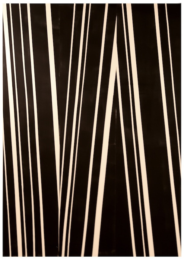 David Rhodes, Untitled, 2013, acrylic on raw canvas, 76 x 54 inches (courtesy of Hionas Gallery)