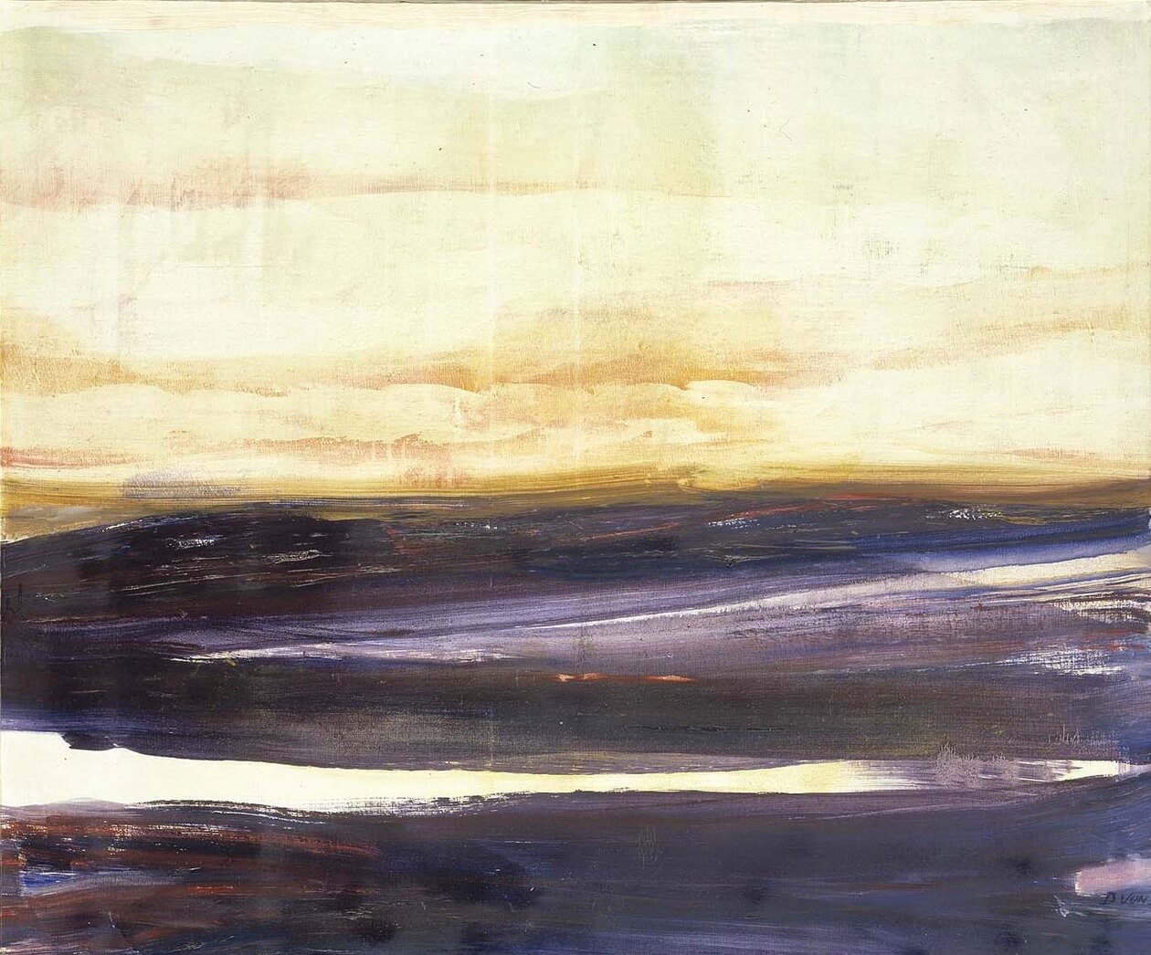 David Von Schlegell, Horizontal Blue, 1961, oil on canvas 40 x 48 in. Smithsonian American Art Museum