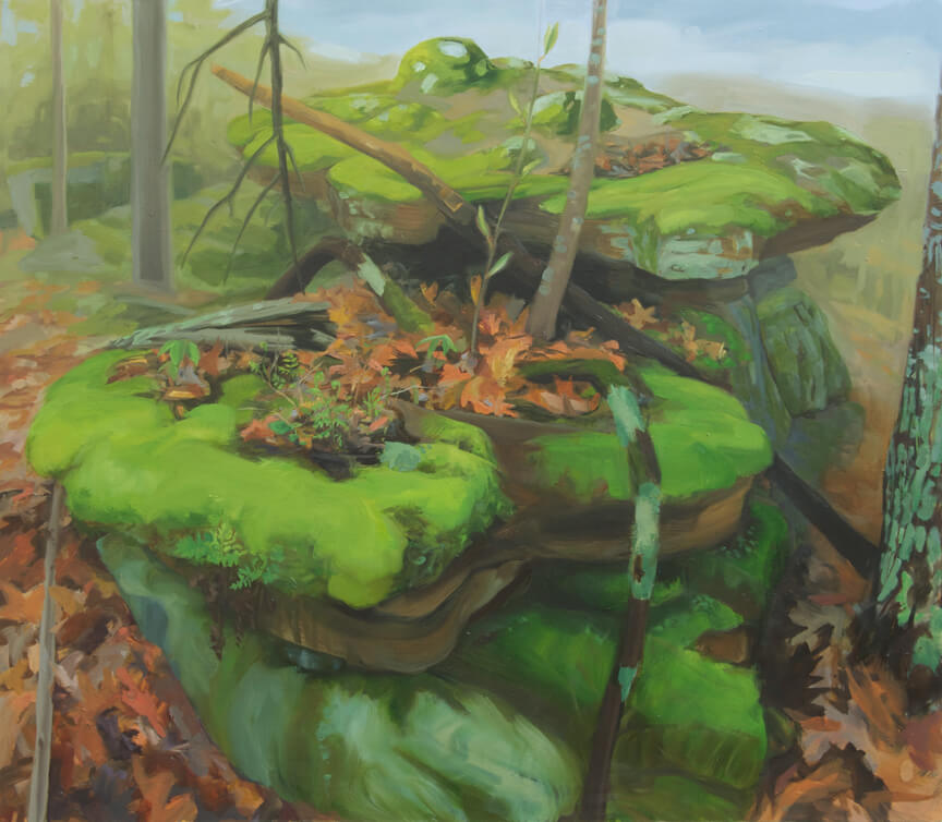 Kristin Musgnug, Mossy Rocks, oil on canvas, 2012 (courtesy of the artist)