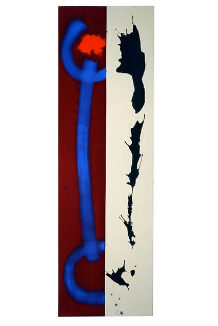 Patrick Jones, Duality, 1999, 84 x 36 inches, acrylic on canvas (courtesy of the artist)