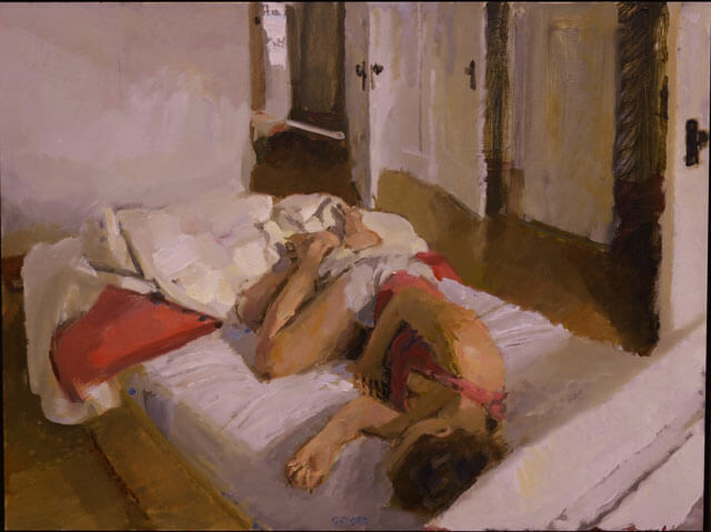 Philip Geiger, Noa Asleep, 2012, oil on board, 18 × 24 inches (courtesy of the artist)