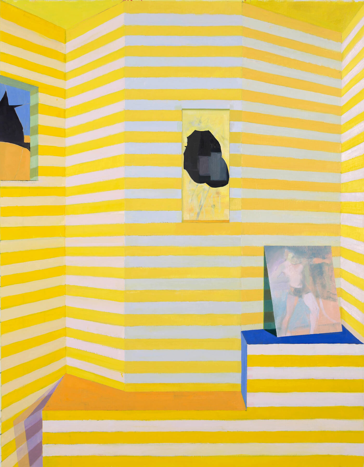 Emil Robinson, Yellow Striped Interior, 2016, oil on linen, 72 x 50.jpg (courtesy of the artist)