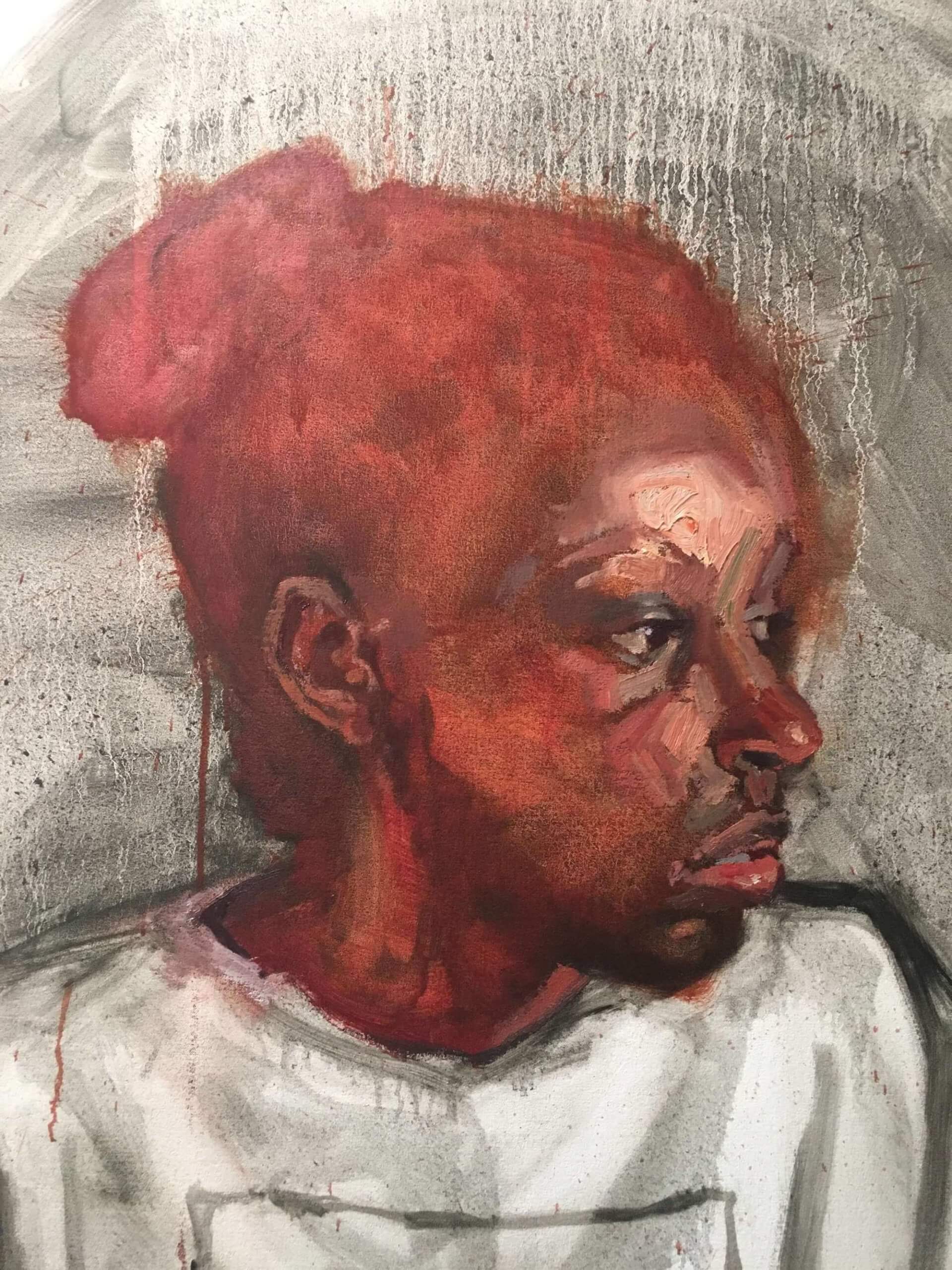 Sedrick Huckaby, Girl with Red Hair (detail)