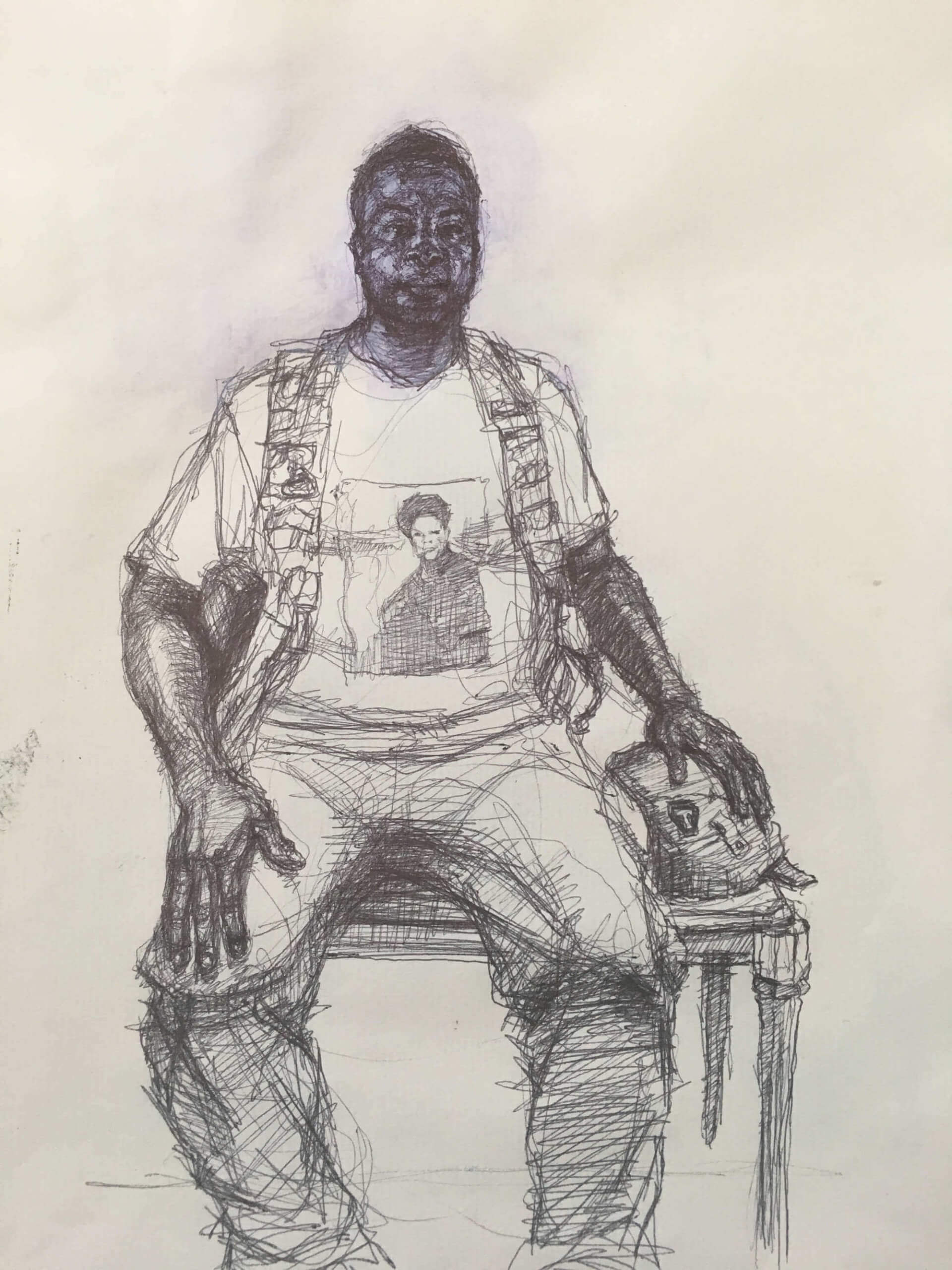 Sedrick Huckaby, Portrait Drawing