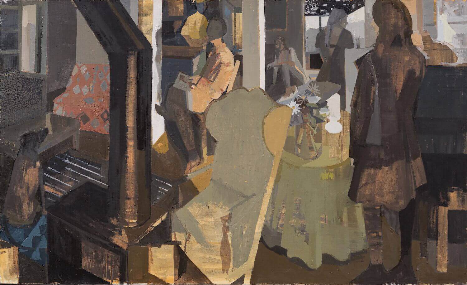 Susan Lichtman, Rosa Moves Out, 2016, oil on linen, 40 x 66 inches (courtesy of Steven Harvey Fine Art Projects)