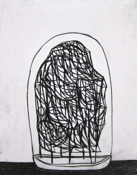 Trent Miller, THEY Domed the Specimen, charcoal on paper, 14 x 11 inches, 2012 (courtesy of the artist)