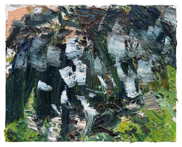 Ying Li, Dartmouth Spring #4 (Weighty Green), 2012, oil on canvas, 24 x 30 inches (© Ying Li, courtesy of the artist)