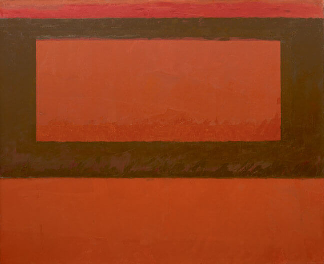 Perle Fine, Cool Series, No. 9, Gibraltar, ca. 1961-1963, oil on canvas, 68 x 84 inches (courtesy Spanierman Modern)